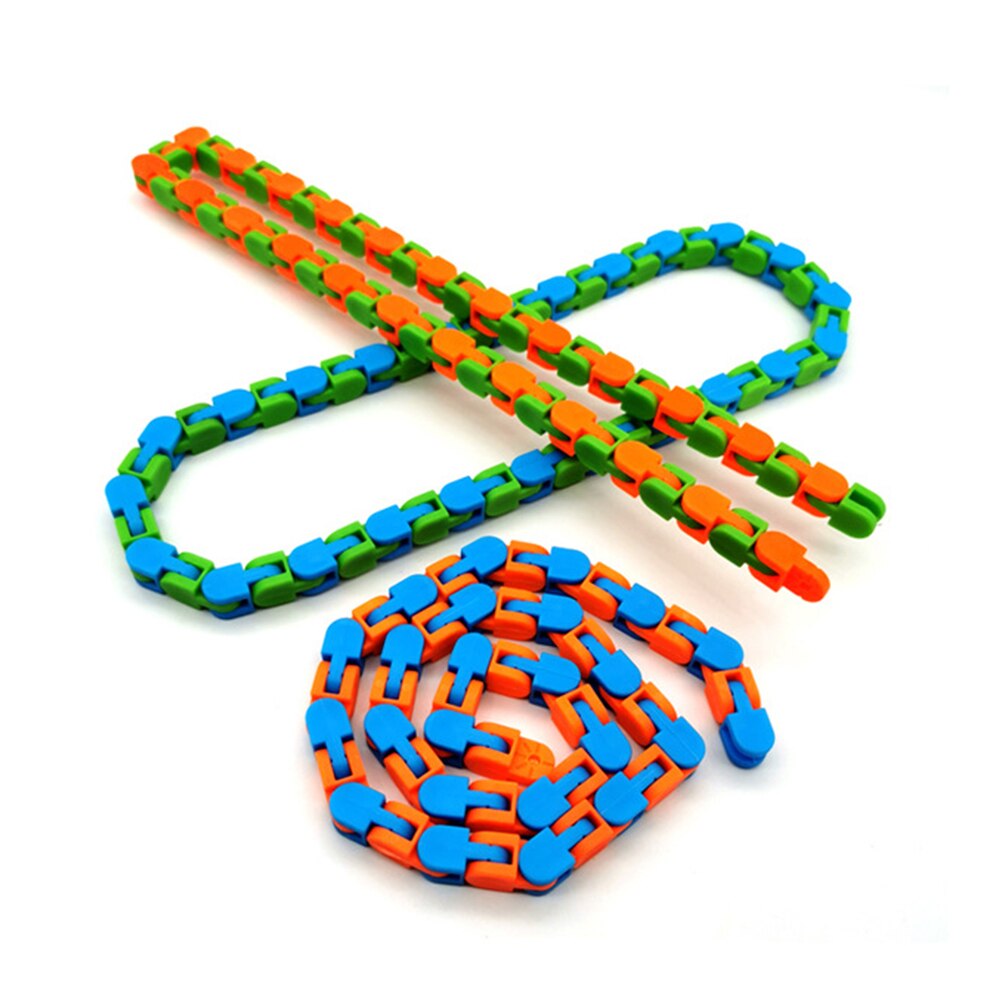 Grappige Fidget Keten Anti Stress Speelgoed Voor Kinderen Volwassen Bike Chain Fidget Armband Puzzel Educatief Speelgoed Willekeurige Kleur #20