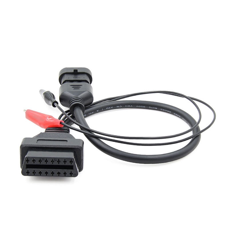 Auto Kabel Obd Voor Fiat 3pin Diagnostische Kabel Voor Fiat 3 Pin Alfa Lancia Naar 16 Pin Obdii OBD2 obd-Ii Connector Adapter