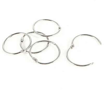 Anneaux en métal pour Scrapbooking, 1.8 &quot;de diamètre, 5 pièces, reliure à feuilles, ton argent