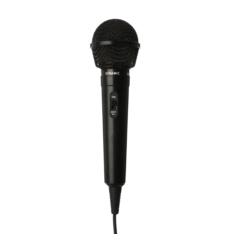 Universal 3.5mm Wired Microphone Protable Public Transmitter KTV Karaoke Recording Microphone with 6.3mm Adapter Black Silver