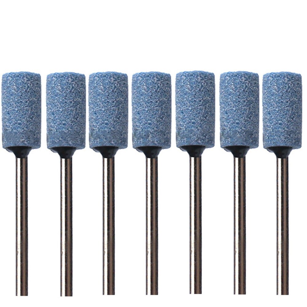 7Pc Keramische Steen Nail Boor Frezen Cuticle Schoon Bramen Polijsten Nagelvijlen Pedicure Tool Combinatie Accessoires