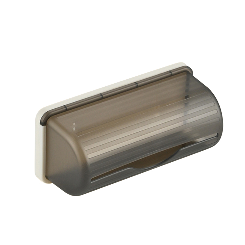 Soporte de bolsa de plástico para cocina, organizador para colgar en la pared, caja de almacenamiento de bolsas de basura, bolsa de basura para baño, dispensador de cubo, accesorio de cocina: Negro