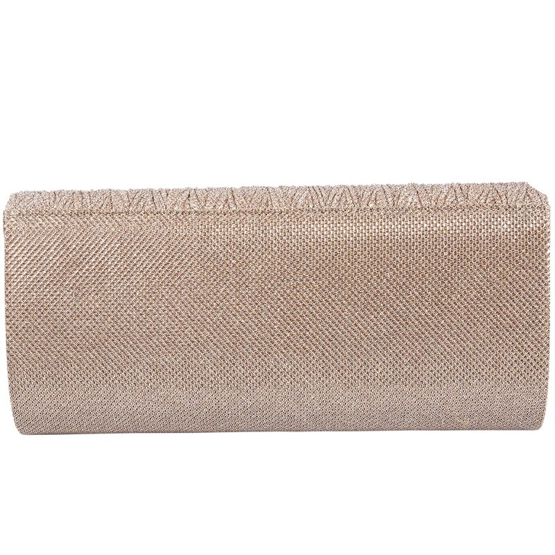 Kvinder aften taske fest banket glitter taske til kvinder piger bryllup koblinger håndtaske kæde skulder taske (champagne)