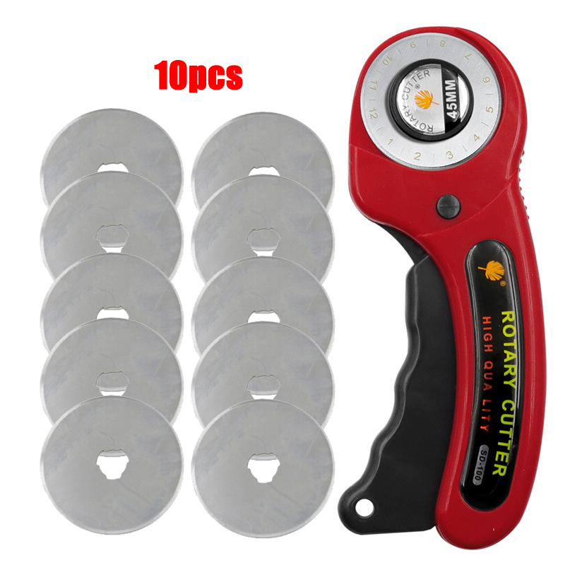 45mm LeatherCraft Rotary Cutter Leather Cutting Tool Fabric Cutter Circular Blade DIY Patchwork Sewing Quilting for leather tool: Chocolate