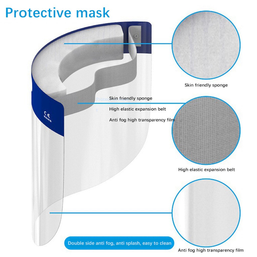 Nouveaux masques de protection contre les éclaboussures d'huile de cuisine, 5 pièces, Anti-fumée, Anti-poussière, coupe-vent, pour cyclisme en plein air