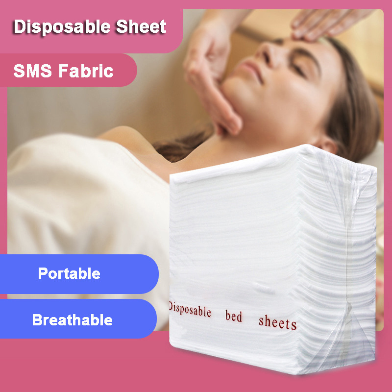 20/60/100pcs Spa Bed Sheets Disposable Massage Table Sheet With Hole Or Not Hole SMS Non-Woven Fabric Portable Travel Bed Cover