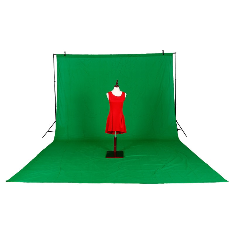 3X4M Cotton Chromakey Muslin Background Backdrops For Photography Studio Lighting Solid Color Photo Studio Green Screen