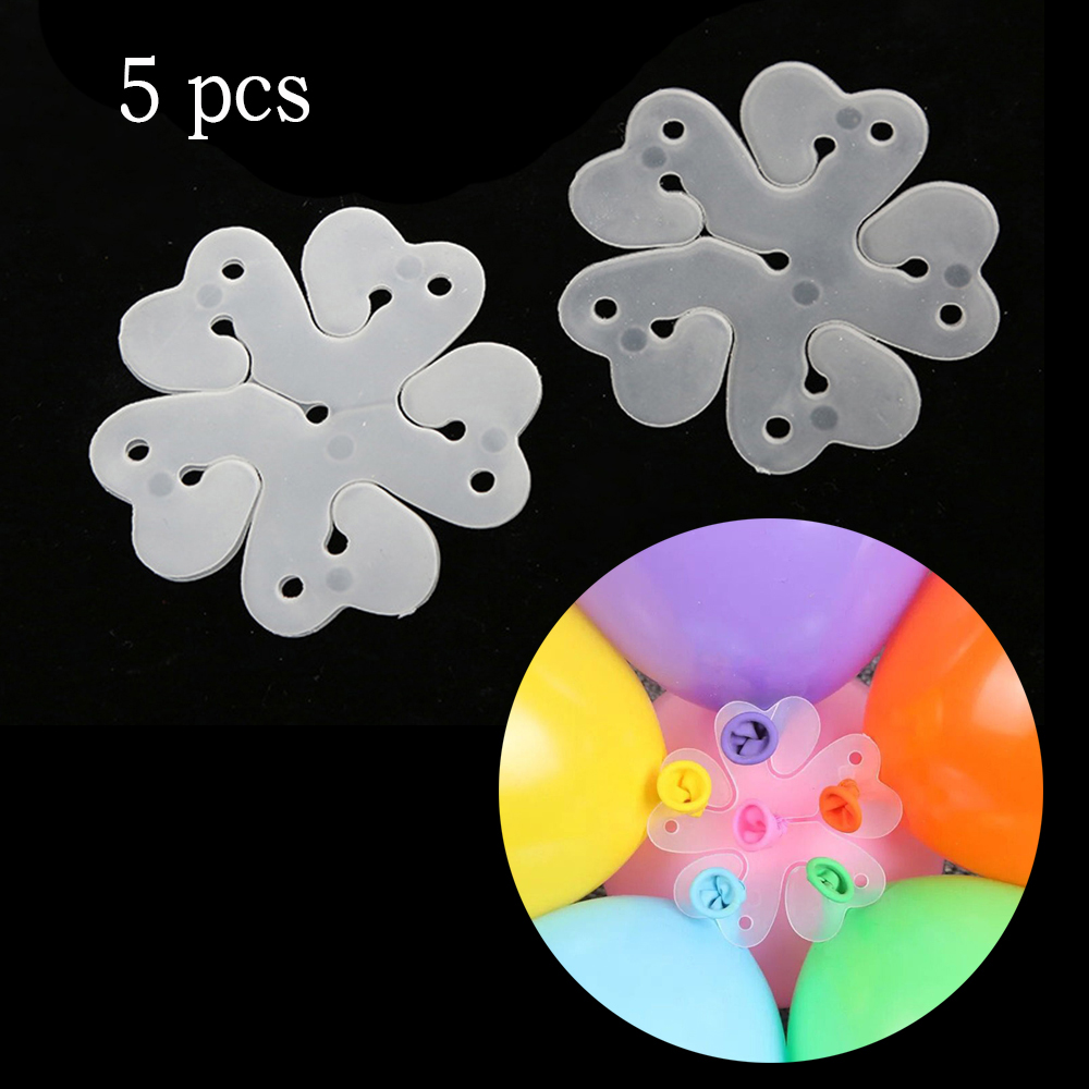 Balloon accessories 5M balloon chain single hole ribbon point wedding party birthday background decoration balloon chain arch ha: B 5pcs