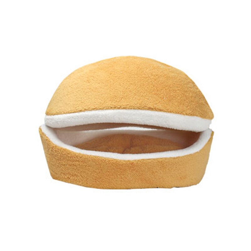 Removable Cat Sleeping Bag Sofas Mat Hamburger Dog House Short Plush Small Pet Bed Warm Puppy Kennel Nest Cushion Pet Supplies: Default Title