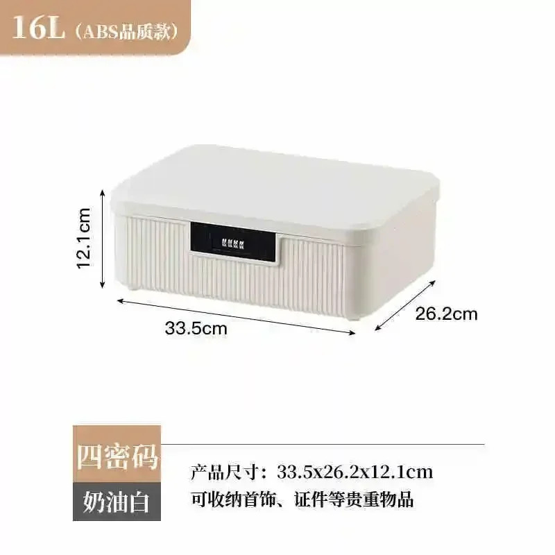 Household Valuables Storage Box, Privacy Documents Safe, Car Password Lock Box, Secure Portable Organizer: Clear