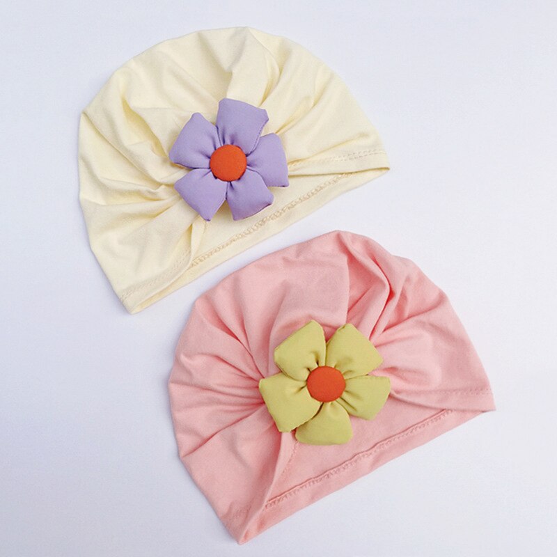 Lovely Flowers Baby Hat Turban Cotton Baby Girls Hat Soft Newborn Infant Cap Headwrap Headwrap