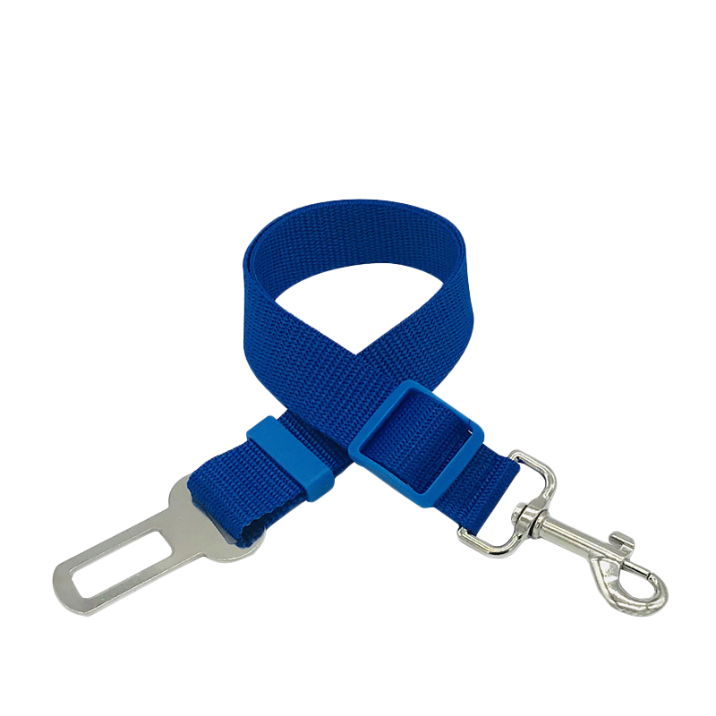 Nylon Doek 8 Kleur Selecteerbare Hond Kat Seat Riemen Puppy Kitten Veiligheid Producten In Auto Goede Goederen Voor Reizen Metalen gesp Leash: Blue