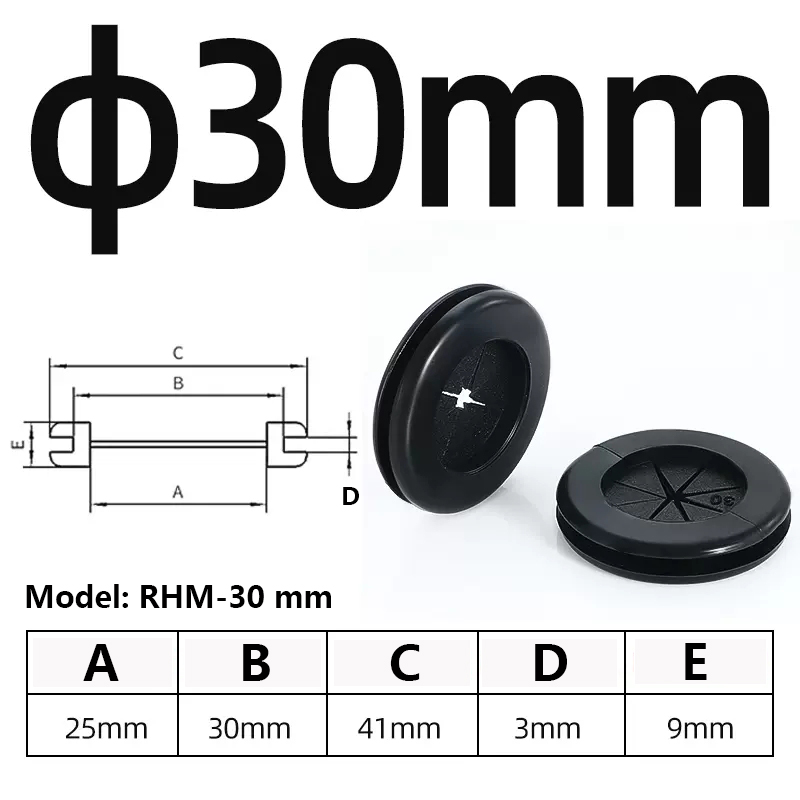 Petal Type Rubber Protective Coil With Card Slot Ring Air Tube O-ring Hole Plug 20-80mm Reserved Sealing Power Distribution Box: SKY BLUE / 1mm