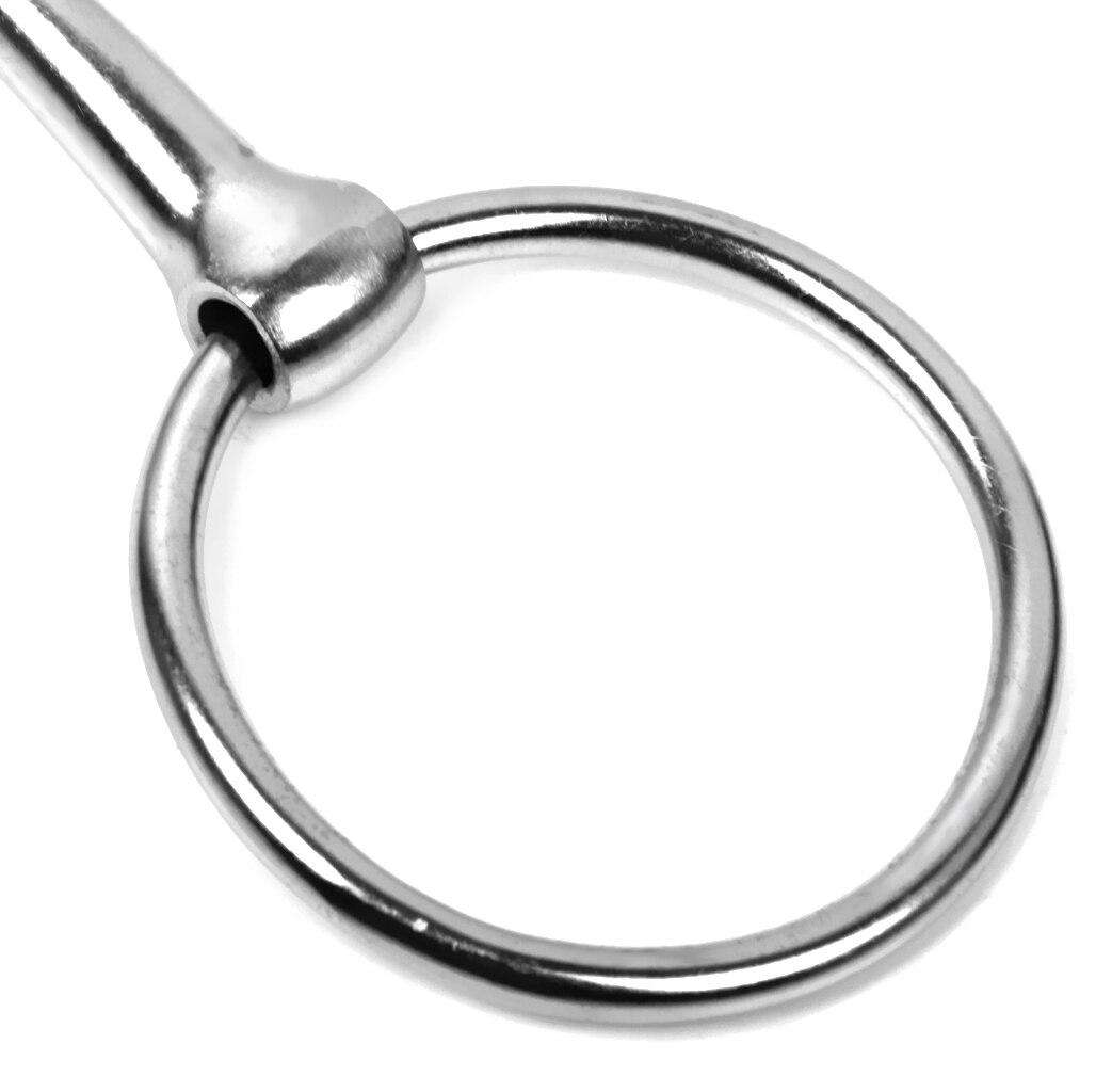 Hand-Poliert 140mm Lose Ring Mund Trense Horse Bit Silber Eisen Roller Tack Pferd Mundstück