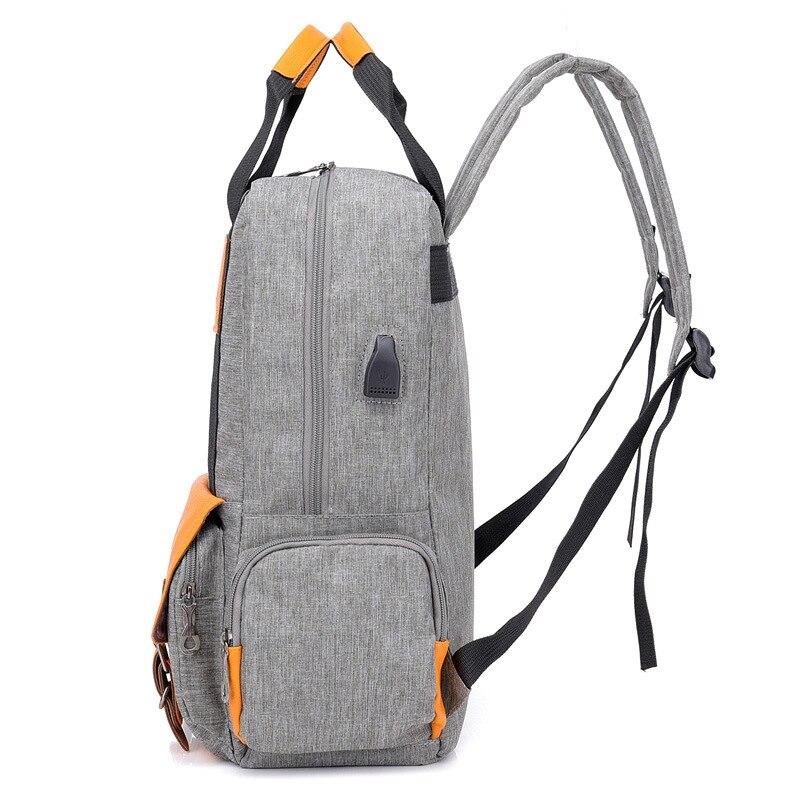 Mode Student Rugzak Tiener Hoge Schooltassen Casual Stijl Rugzak Grote Capaciteit Schooltassen met USB Opladen