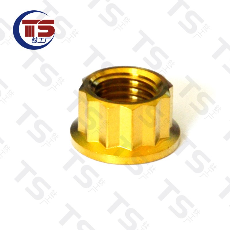 Vis à tête Torx en titane TS M8X15/20/25/30/35/40/45/50/55/60mm, pour moto, pièces de fourche de frein V, fixation en titane (1 pièce): Gold / M5