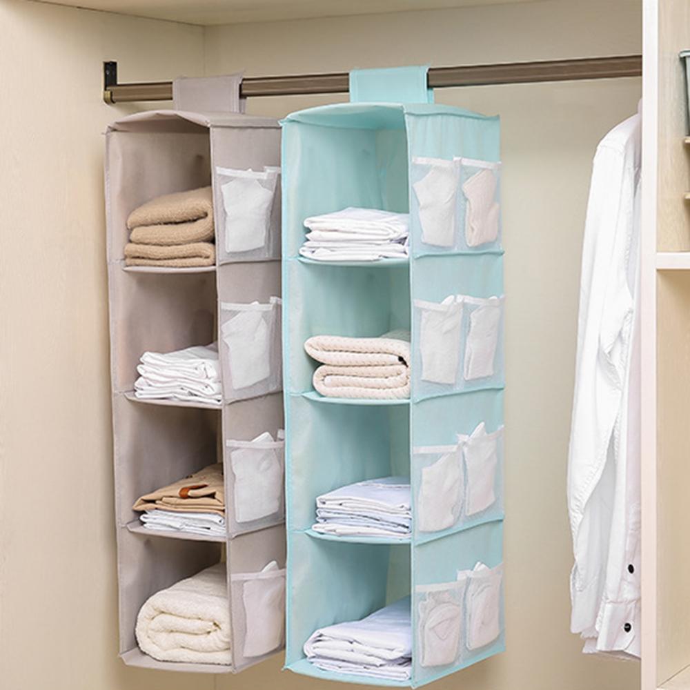 Organizadores colgantes de tela Oxford duraderos, estante de almacenamiento lavable, multicapa, plegable, organizador de ropa