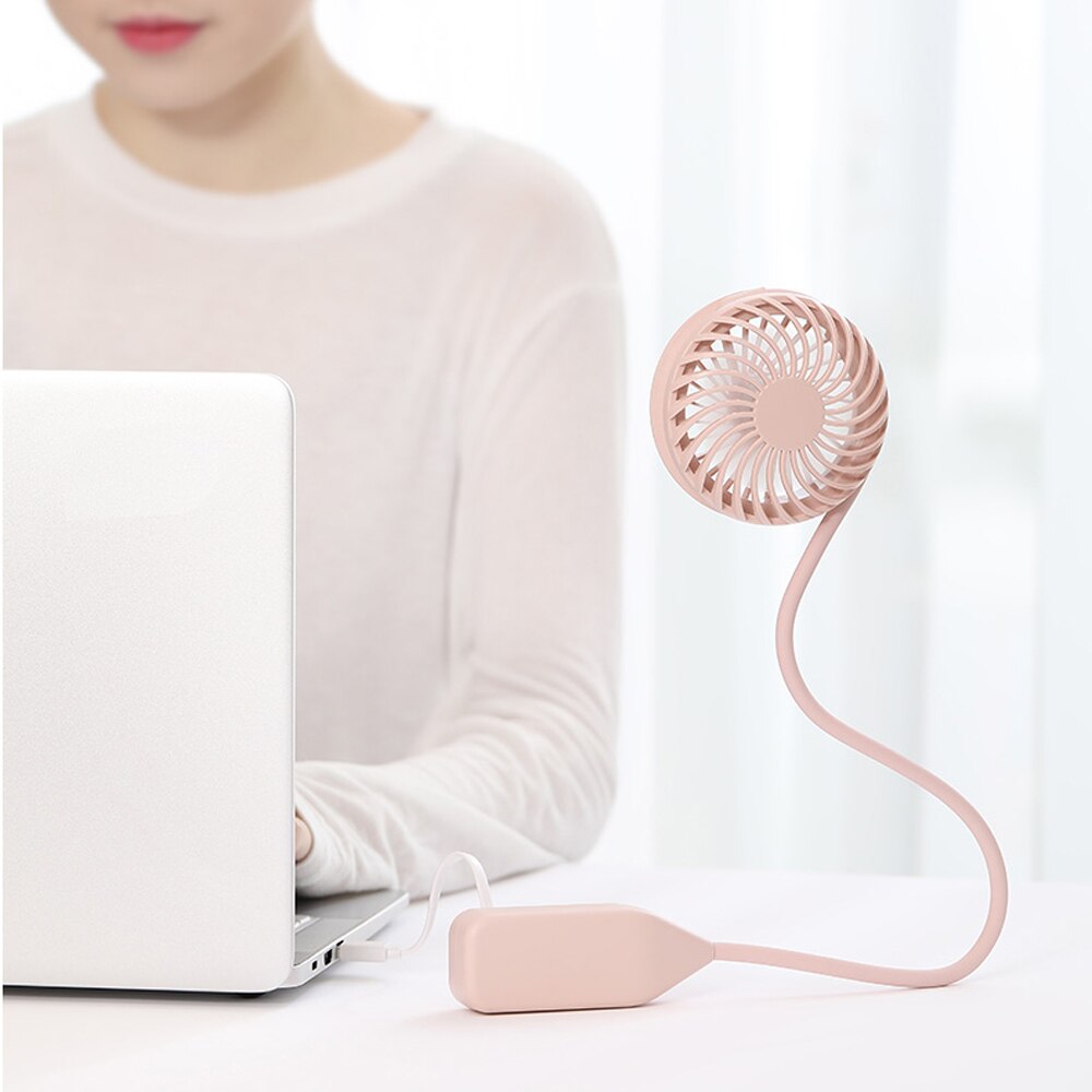 Ventilateur portable usb, ventilateur froid, mains libres, ventilateur de cou suspendu, mini ventilateur de sport rechargeable, 3- vitesses réglables, double ventilateur de cou pour la maison et le bureau