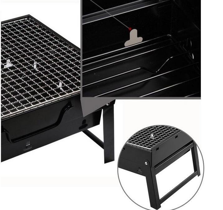Portable BBQ Grills Stack Charcoal 3-5 People Thicken Barbecue Box Tools Complete Foldable Outdoor Grills