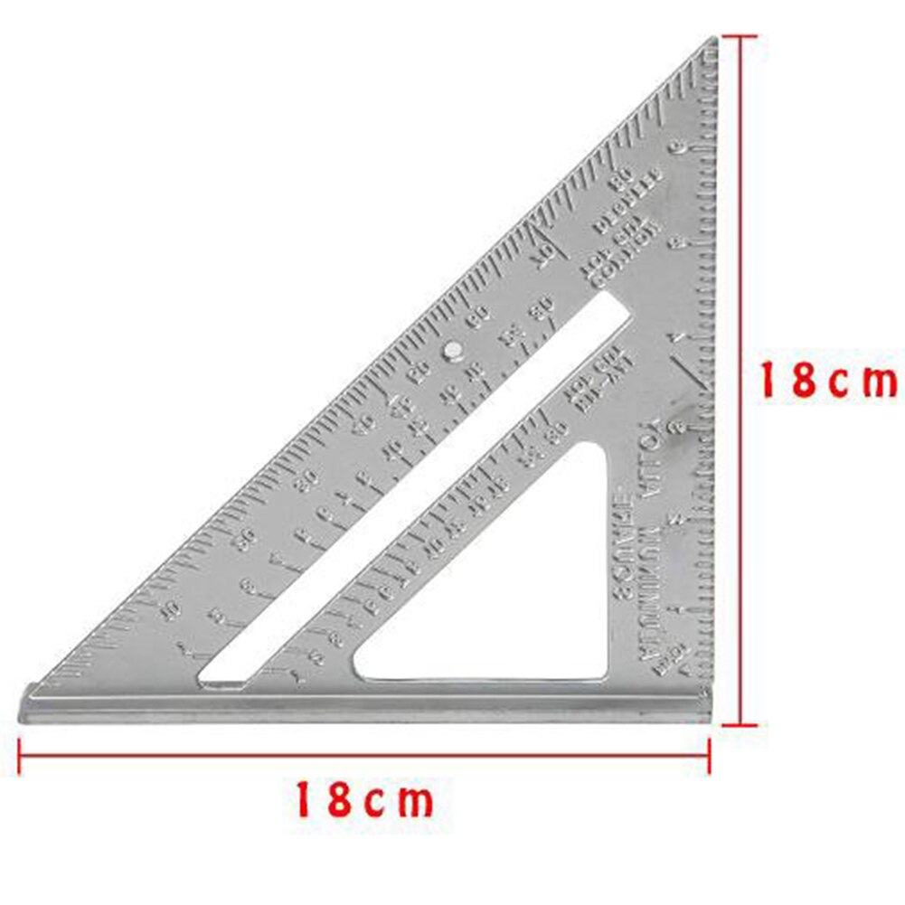 Træbearbejdning 90 grader måleværktøj metrisk høj hårdhedsvinkel firkantet holdbart metal slidstærkt rustfast trekantlineal