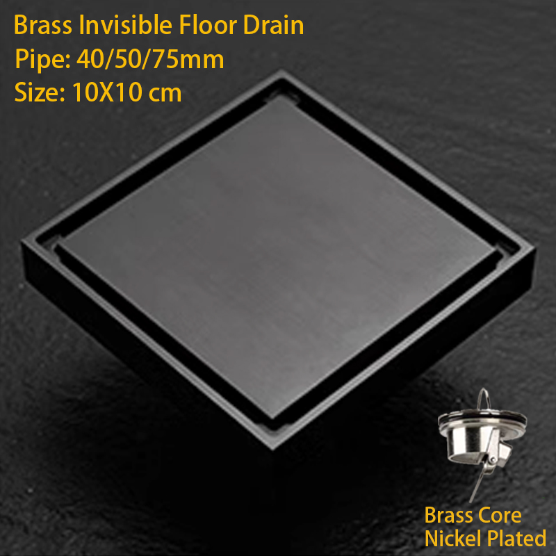 Brass Floor Drain, Metal Grey Color, Washing Machine, Bathroom, Shower, Invisible, Long Strip, Bathroom: Red