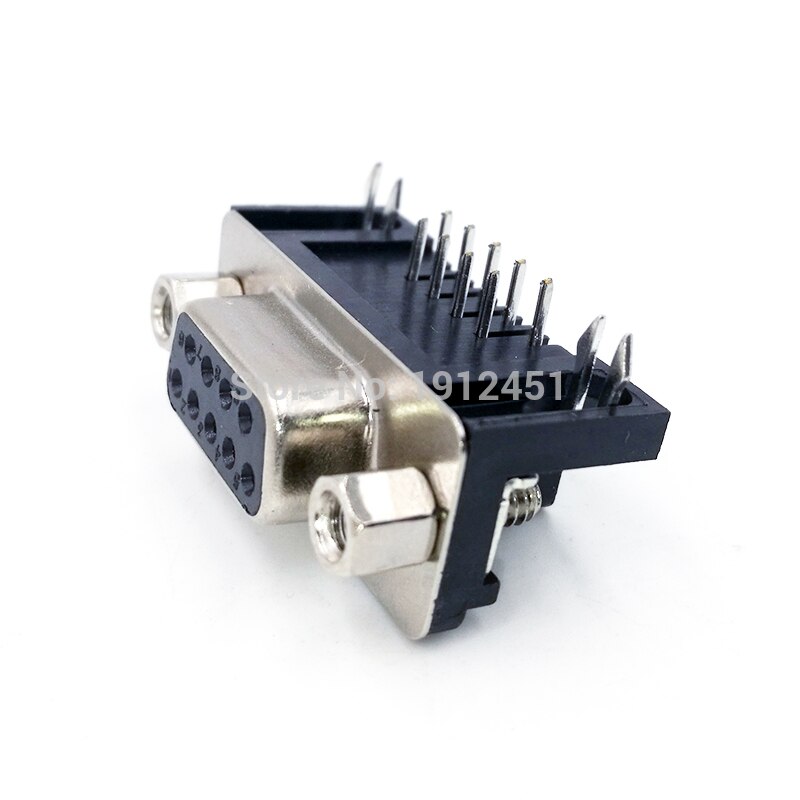 DB9 data cable connector Angle 90 plug PCB Angle connector RS232 9pin port socket female&Male D type adapter