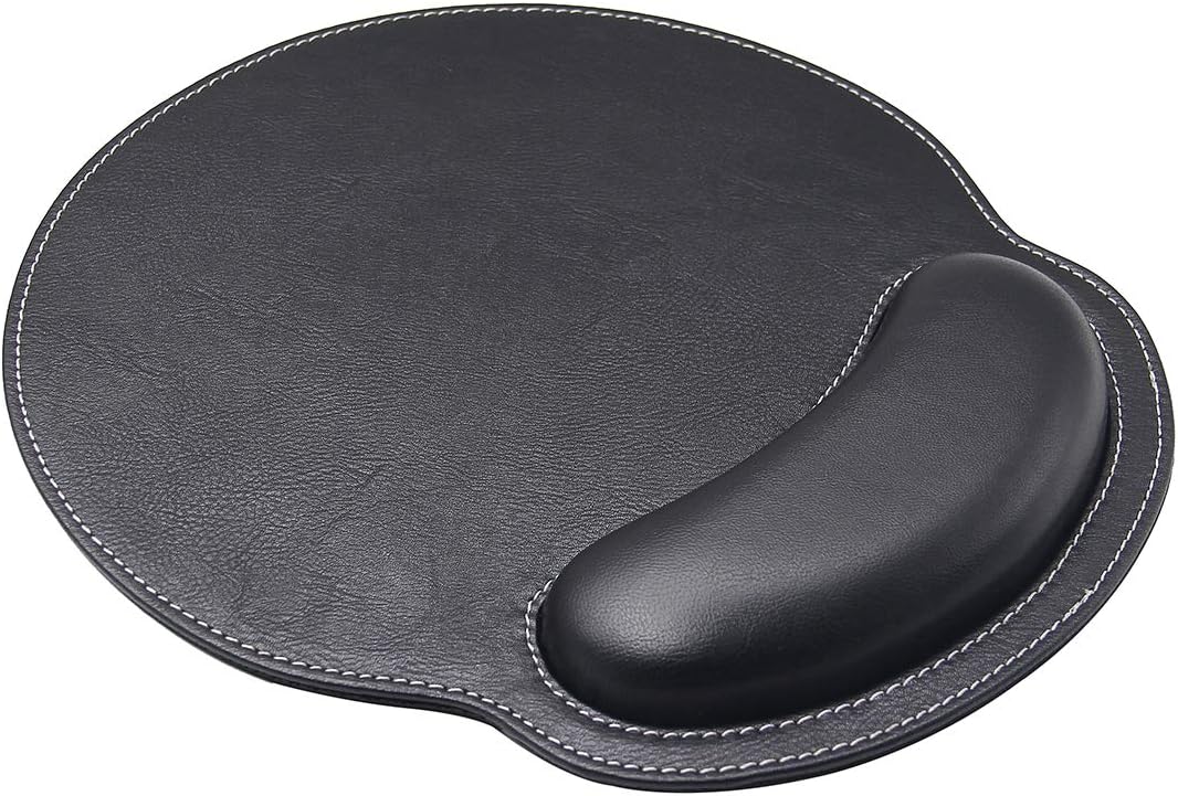Mouse Pad Wrist Rest Support, Ergonomic Memory Foam Mouse Wrist Rest Pad Comfortable Mousepad for Computer Pain Relief at work: black