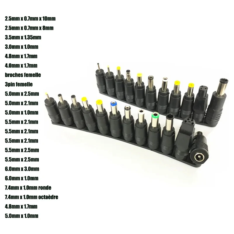 8/10/23PCS DC Power Adapter Connector Kit Male To Female 5.5x2.1mm Universal Jack Socket DC To Mirco USB Type C Plug Connector