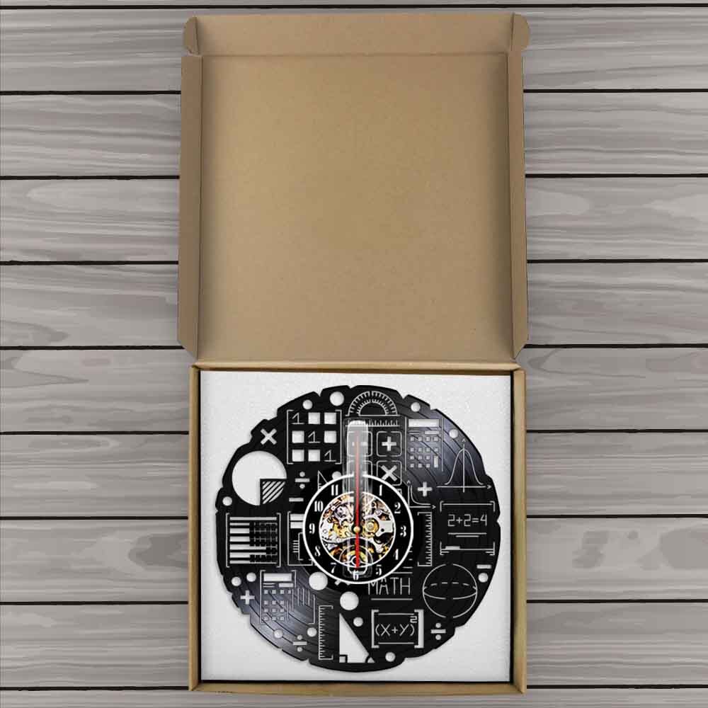 Math Formulas Wall Clock Math Equation Educational With LED Backlight Teachers School Classroom Decor Mute Silent Watch