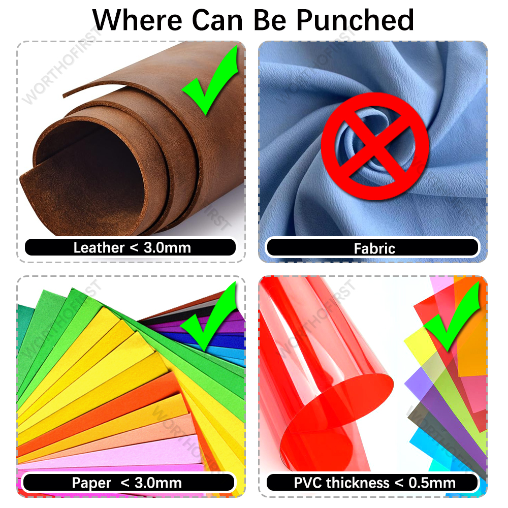 Agujero perforador de cuero y ojal, troqueles de instalación para prensa manual, molde para cortinas, zapatos, artesanía de cuero, accesorios de costura