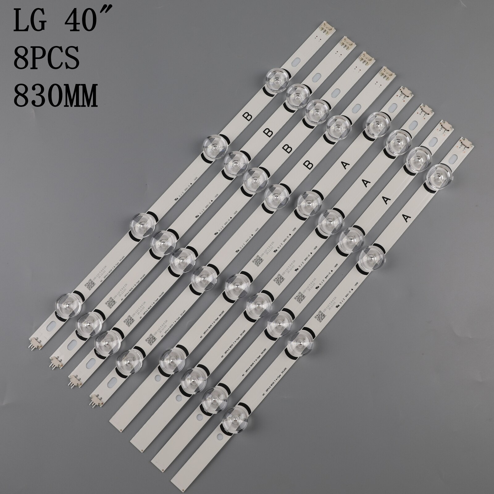 8PCS LED Backlight strip For LG 40"TV 40LF630V SVL400 HC400DUN-VCKN1-211X VCKN5-214X 40LH5300 INNOTEK DRT 4.0 3.0 40 6916L-0885A