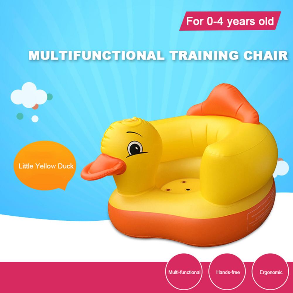 Inflatable Chair for Kids Toddlers Cute Yellow Duck Bathing Chair with Back bathing chair for babies,inflatable chair