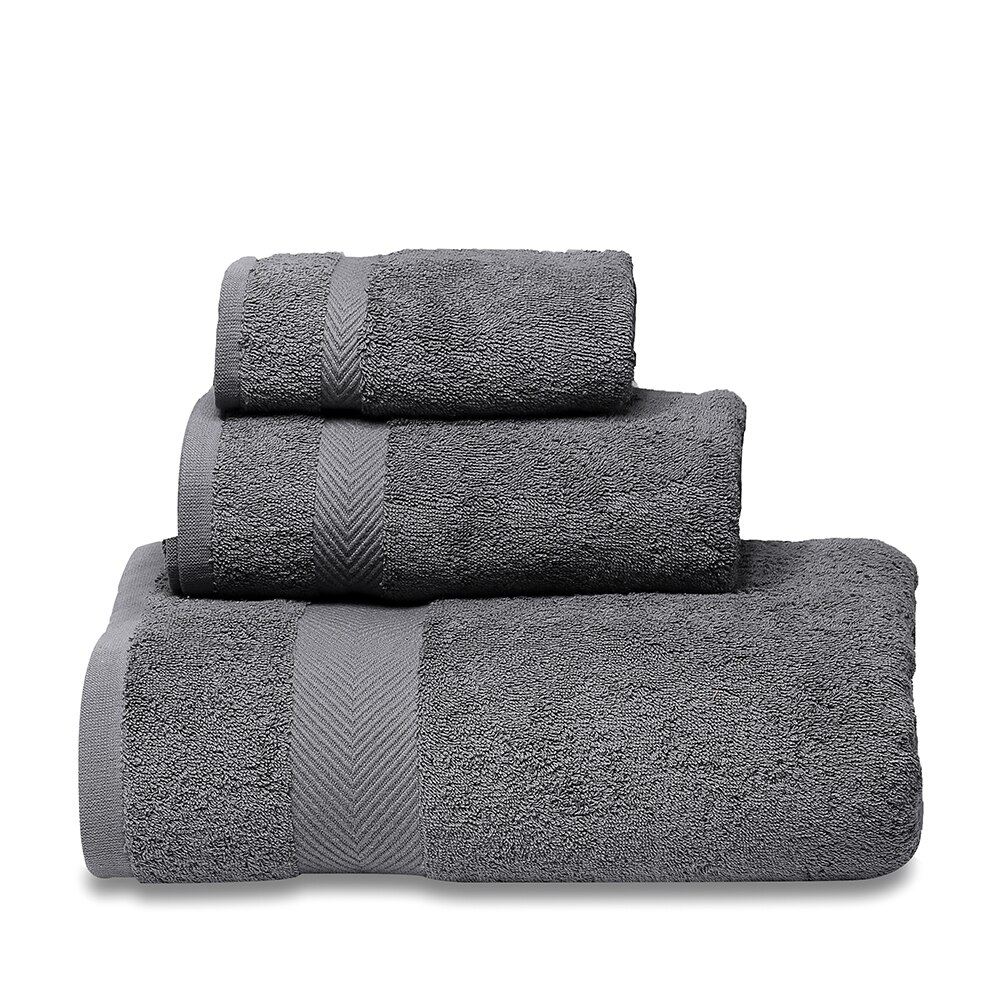 SEMAXE Soft Towels Set Cotton,Bath Towel, Hand Towel,Washcloth,Highly Absorbent, Hotel For Bathroom. yellow,Sell: Dark Grey