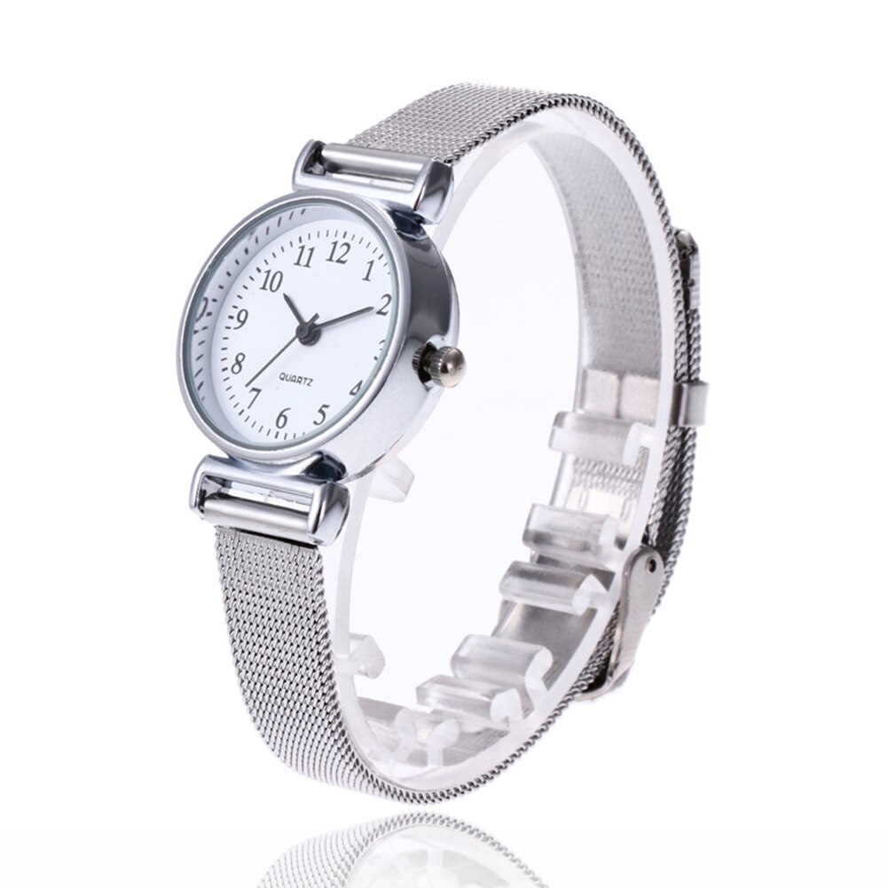 Luxe dameshorloge van roestvrij staal, prachtige kleine wijzerplaat, eenvoudig casual armbandhorloge, dames quartzhorloge