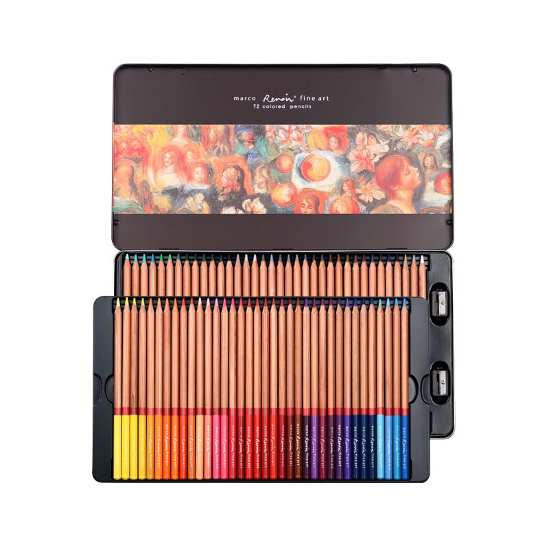 Marco Renoir 3100 Oil Colored Pencils Drawing Sketches Pencil 24/36/48/72/100/120 Colour Art Painting Pencil School Supplies: 3100-48 colors