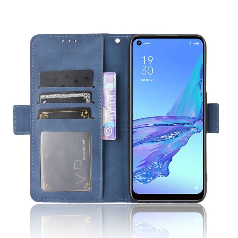 For OPPO A53 Wallet Case Magnetic Book Flip Cover For OPPO A32 Card Photo Holder Luxury Leather Mobile Phone Fundas
