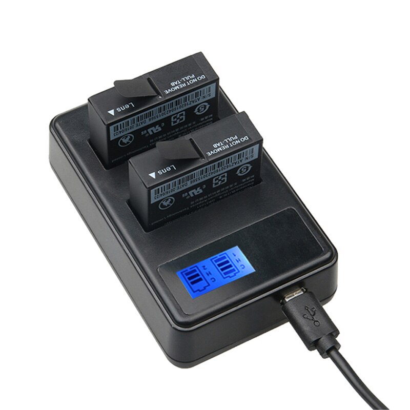 xiaoyi 2 4k,yi lite Charger For Lithium Battery + LCD Smart Battery For Original Xiaomi Yi 4k 4k+ YI Lite 360 Action Camera
