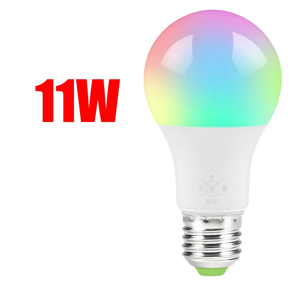 WIFI LED Bulb Magic Smart Home RGBW Bulb 4.5W 7W 11W RGBW E27 Dimmable Group LED Light Smart Compitable With Alexa Google Home: 11W