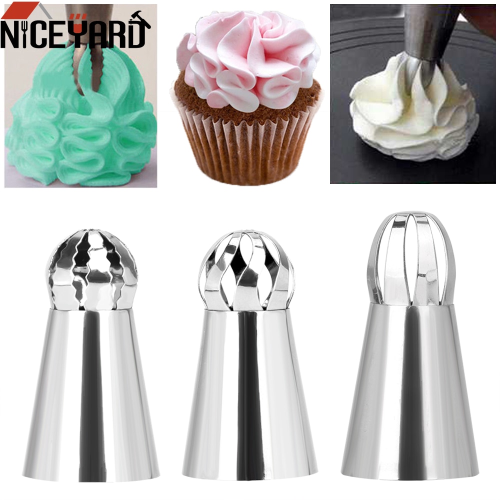 NICEYARD 1pc Russische Piping Tips Rvs Cake Icing Piping Nozzles Pastry Nozzle Lace Cookies Mold Cake Decorating Tool