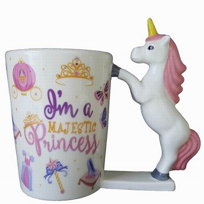 1 stücke Einhorn tassen kaffee tassen Kreativität 3D Handgemalte Ebene Keramik Nette Kaffee Becher Wasser Tasse Getränk Für freunde