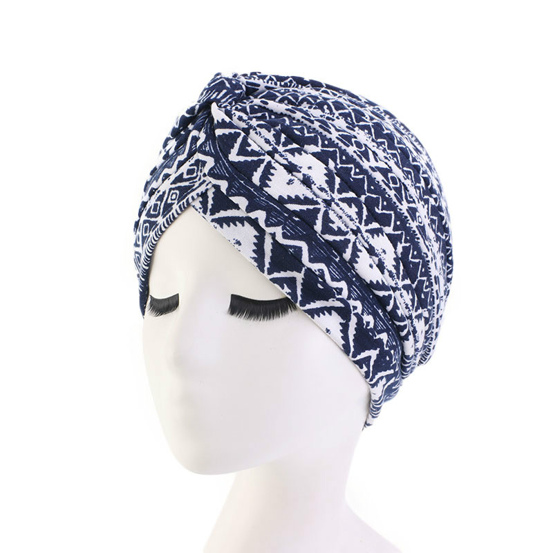 Muslimsk bomuld folde stretch turban flæsehår hatte beanie bandanas tørklæde hoved wrap hovedbeklædning til kvinder 20: 4