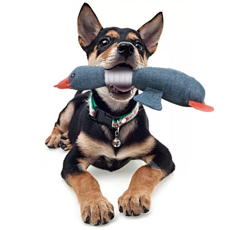 Dog Squeak Toys Wild Goose Sounds Chew Toy Cleaning Teeth Puppy Dogs Interactive Training Supplies Dog Educational Plush Toys