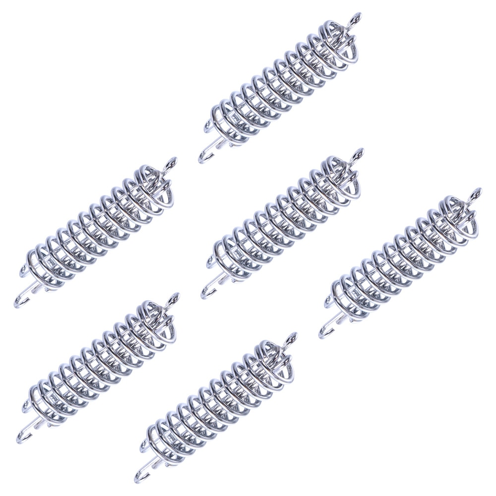 6Pcs Camping Tent Spring Buckle Tent Wind Spring Rope Buckle Outdoor Camping High Strength Steel Rope Buckle Awning Fixed Buckle