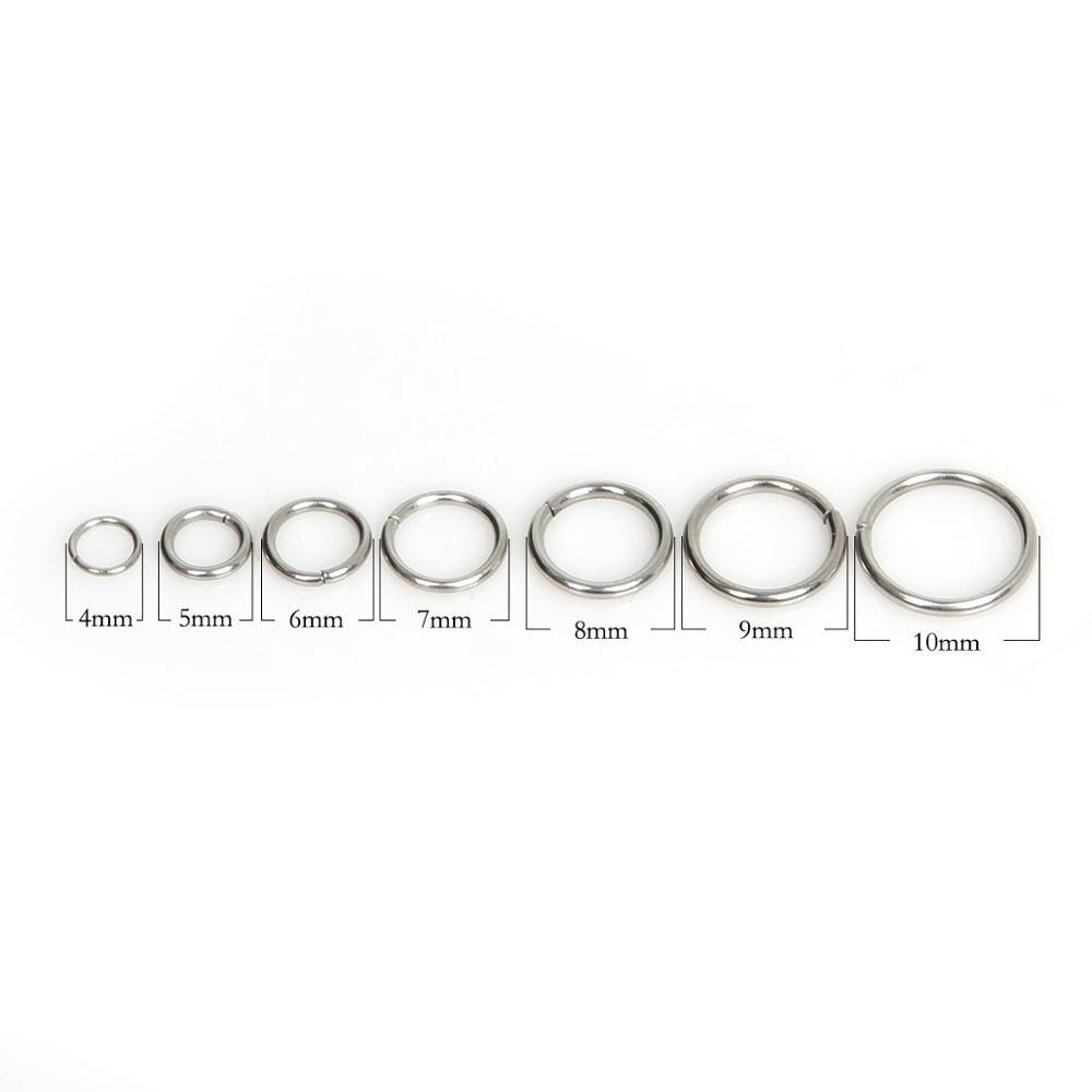 200 stücke 4/5/6/7/8/9/10mm Edelstahl springen Ringe einzelnen Schleifen Öffnen springen Ringe &Ampere; Teilt Ringe Für DIY Schmuck Finden