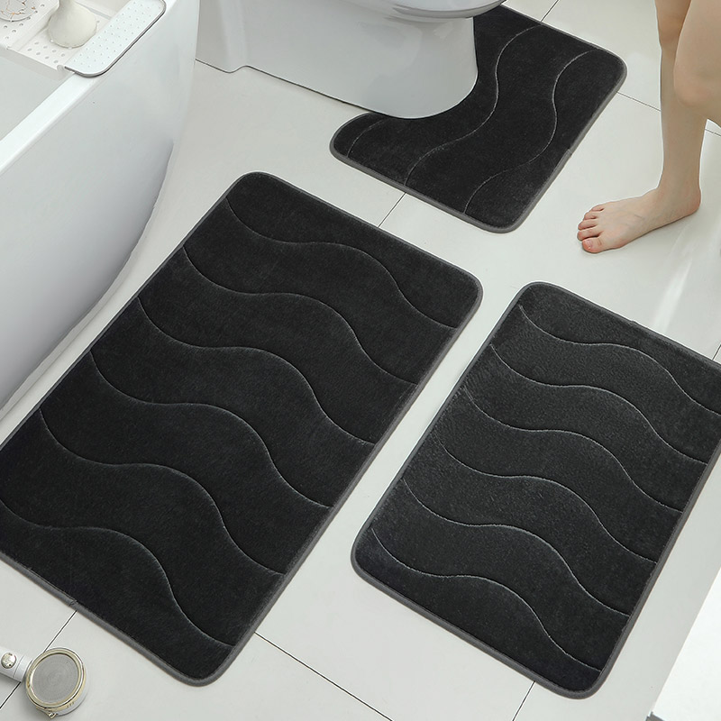 Prysznic z wzorem fal, mały dywanik, umywalka, chłonna podkładka strąk stopy, wycieraczka robić łazienki, nowoczesna mata dekoracyjna robić domu.