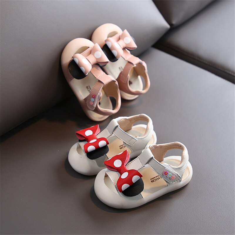 Aogt Zomer Meisje Baby Schoenen Leuke Strik Prinses Sandalen 0-3 Jaar Oude Baotou Anti-Kick Zachte bodem Baby Meisjes Sandalen