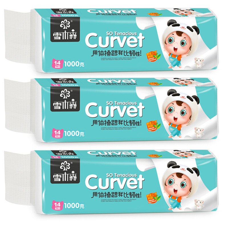 4 lags 14 ruller papirhåndklæder blødt toiletpapir husholdningspapir rulle silkepapir rulle papir sikkerhed til badeværelse køkken