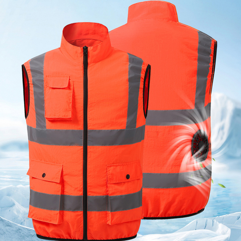Heren Koelvest met IJs - Mouwloze Werkkleding - Ademend Polyester Jack voor Zomerwerk: Xl / Rood