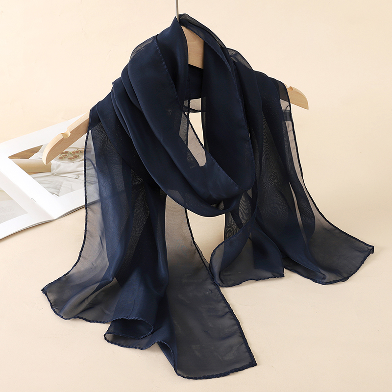 Moda chiffon macio sólido cachecol xale moda decorar cachecóis respirável proteção solar elegante senhora versátil bandana: Bege
