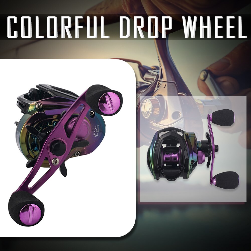 Baitcasting Fishing Reel Left Right Hand Metal Spool Fishing Tackle Wheel Stainless Steel 12-speed Adjustable Magnetic Brake